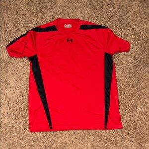 Under Armour Men's Red and Black Performance Tee